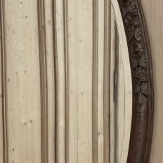 Art Deco Period Oak Carved Louis XVI Style Oval Mirror