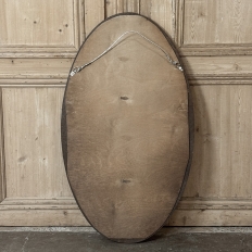 Art Deco Period Oak Carved Louis XVI Style Oval Mirror