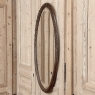 Art Deco Period Oak Carved Louis XVI Style Oval Mirror