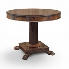Antique French Charles X Period Mahogany Center Table