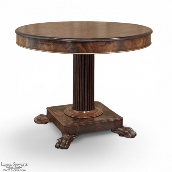 Antique French Charles X Period Mahogany Center Table