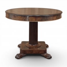 Antique French Charles X Period Mahogany Center Table