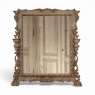 Antique Italian Hand-Carved Mirror in Stripped Walnut