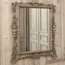 Antique Italian Hand-Carved Mirror in Stripped Walnut