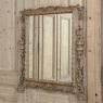 Antique Italian Hand-Carved Mirror in Stripped Walnut