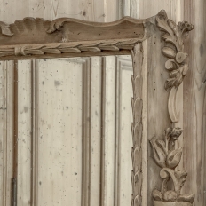 Antique Italian Hand-Carved Mirror in Stripped Walnut
