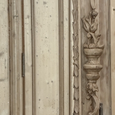 Antique Italian Hand-Carved Mirror in Stripped Walnut