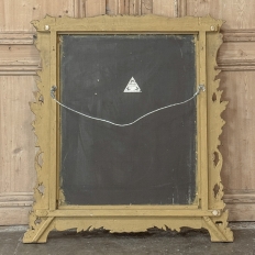 Antique Italian Hand-Carved Mirror in Stripped Walnut