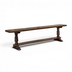 Rustic Country French Solid Oak Bench