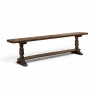 Rustic Country French Solid Oak Bench