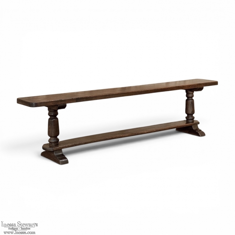 Rustic Country French Solid Oak Bench