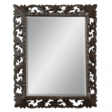 19th Century French Renaissance Revival Hand-Carved Oak Mirror