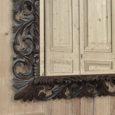 19th Century French Renaissance Revival Hand-Carved Oak Mirror