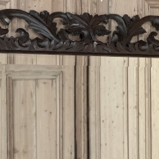19th Century French Renaissance Revival Hand-Carved Oak Mirror