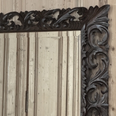 19th Century French Renaissance Revival Hand-Carved Oak Mirror