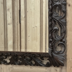 19th Century French Renaissance Revival Hand-Carved Oak Mirror