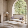 Mid-Century Carrara Marble and Gilded Brass Maison Jansen Style Coffee Table
