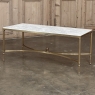 Mid-Century Carrara Marble and Gilded Brass Maison Jansen Style Coffee Table