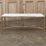 Mid-Century Carrara Marble and Gilded Brass Maison Jansen Style Coffee Table