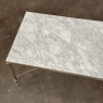 Mid-Century Carrara Marble and Gilded Brass Maison Jansen Style Coffee Table