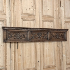 Antique Gothic Revival Carved Oak Panel