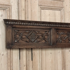 Antique Gothic Revival Carved Oak Panel