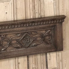 Antique Gothic Revival Carved Oak Panel