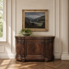 Antique Framed Oil Painting on Canvas of Ardennes Landscape by Rene Toussaint (1902-1971)