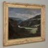Antique Framed Oil Painting on Canvas of Ardennes Landscape by Rene Toussaint (1902-1971)