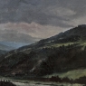 Antique Framed Oil Painting on Canvas of Ardennes Landscape by Rene Toussaint (1902-1971)
