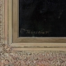 Antique Framed Oil Painting on Canvas of Ardennes Landscape by Rene Toussaint (1902-1971)