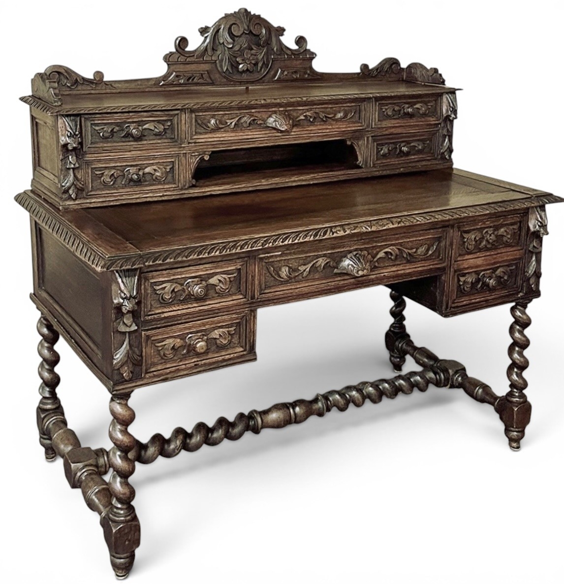 フランス老舗メーカーGRANGE デスク 19th Century French Renaissance Wall Desk with Extending Writing
