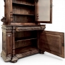 19th Century French Renaissance Revival Oak Bookcase ~ Bibliothèque with Beveled Glass