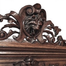 19th Century French Renaissance Revival Oak Bookcase ~ Bibliothèque with Beveled Glass