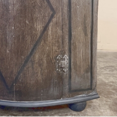 18th Century Dutch Rustic Painted Corner Cabinet