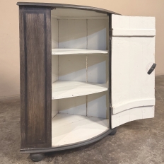 18th Century Dutch Rustic Painted Corner Cabinet