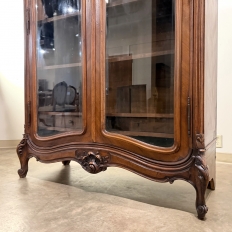 19th Century French Louis XV Walnut Display Armoire ~ Bookcase