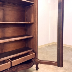 19th Century French Louis XV Walnut Display Armoire ~ Bookcase