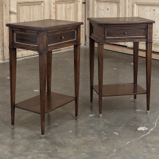 Pair Mid-Century Louis XVI Style Mahogany End Tables