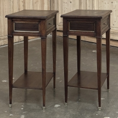 Pair Mid-Century Louis XVI Style Mahogany End Tables