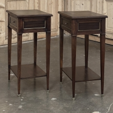 Pair Mid-Century Louis XVI Style Mahogany End Tables