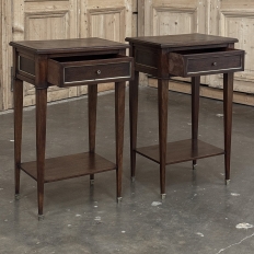 Pair Mid-Century Louis XVI Style Mahogany End Tables