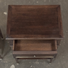Pair Mid-Century Louis XVI Style Mahogany End Tables