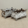 Pair Antique French Louis XIV Style Cast Iron Jardinières