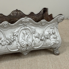 Pair Antique French Louis XIV Style Cast Iron Jardinières