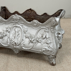 Pair Antique French Louis XIV Style Cast Iron Jardinières