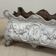 Pair Antique French Louis XIV Style Cast Iron Jardinières