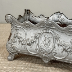 Pair Antique French Louis XIV Style Cast Iron Jardinières