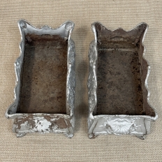 Pair Antique French Louis XIV Style Cast Iron Jardinières