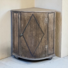 18th Century Dutch Rustic Painted Corner Cabinet